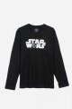 Remera m/l Starwars NEGRO