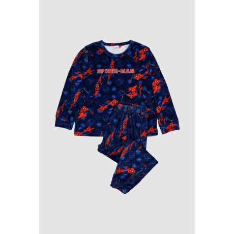 Pijama velour spiderman Azul