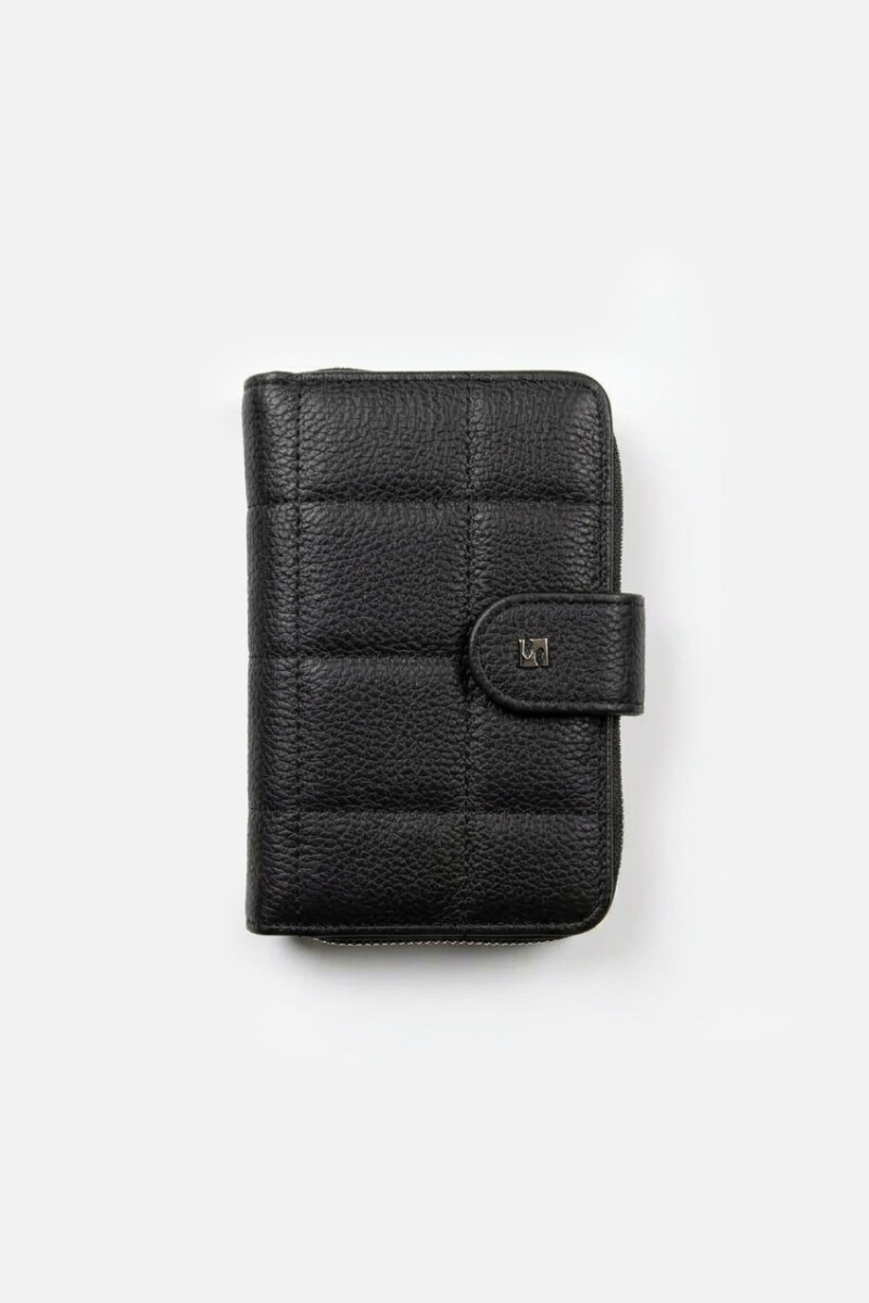 Billetera chica con cierre - negro 