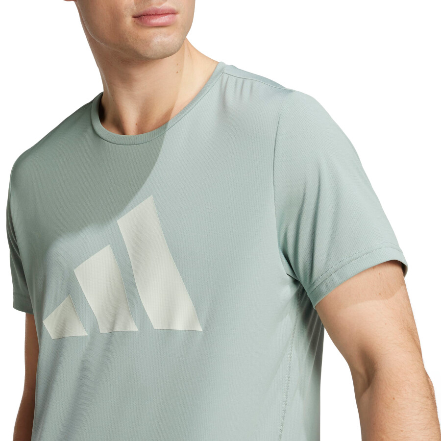 Remera de Hombre Adidas Run It &lt;span&gt;Verde&lt;/span&gt;