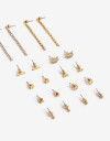 Aros Sets Metal Set De Aros Mariposa - Dorado Oro Cepillado Mate