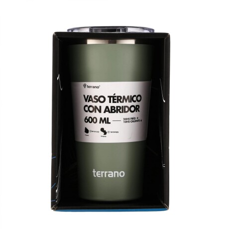 Vaso Térmico Terrano con Tapa 600ML OLIVA