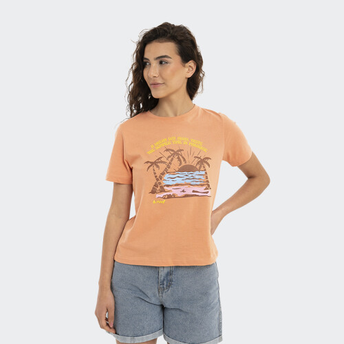Remera Reef Regular Fit Naranja