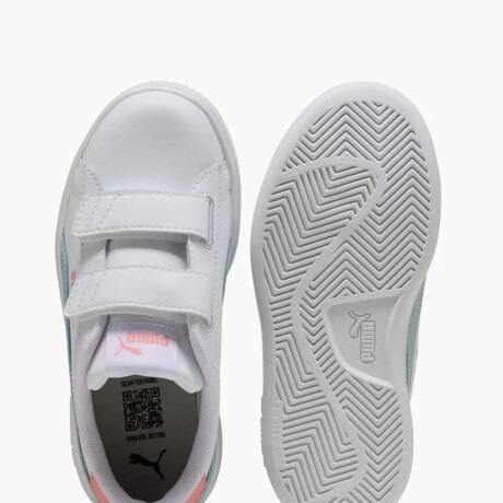 Champion Puma Smash 3.0 L V Niño Blanco/Verde Agua/Coral BLANCO/ROSA VE14