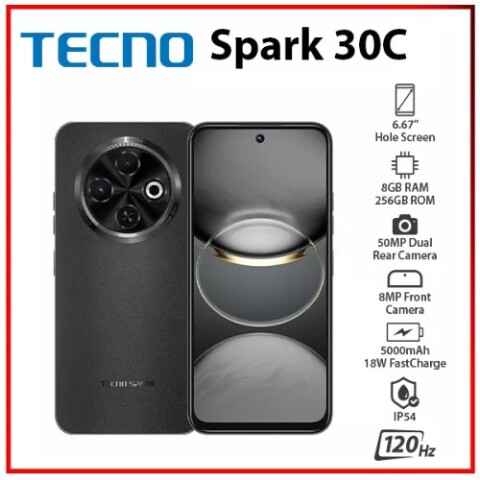 TECNO Spark 30C 256GB / 8GB Black Tecno Spark 30c 256gb / 8gb Black
