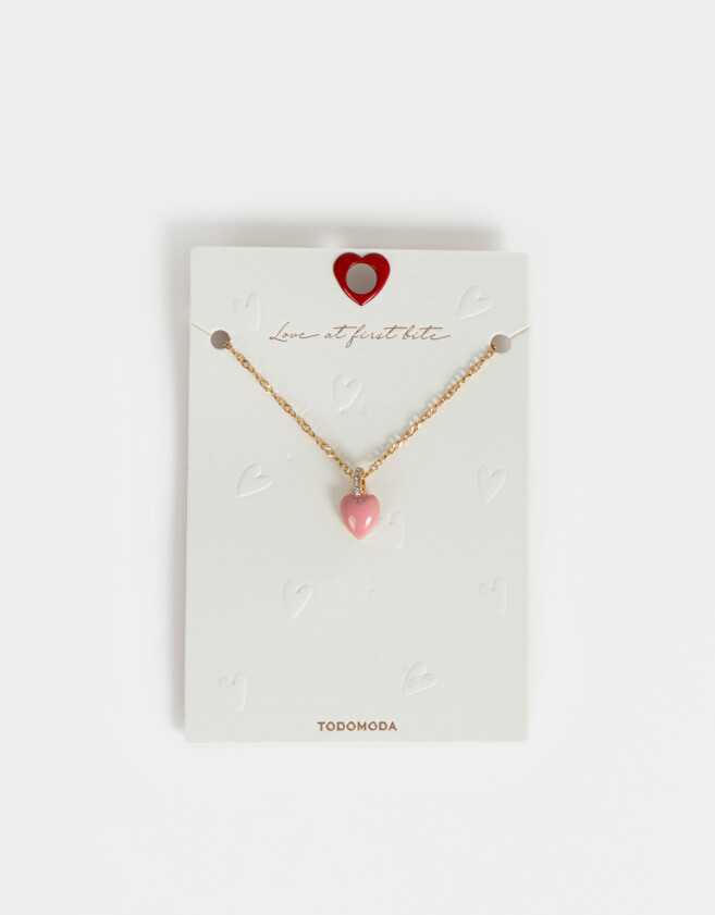 Cadena Corta con Dije Con corazón Cadena Corta Con Dije Con Corazón - Dorado