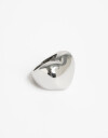 Anillos Medianos y Grandes Metal Anillo Corazón Bold Plateado - Plateado Rodio