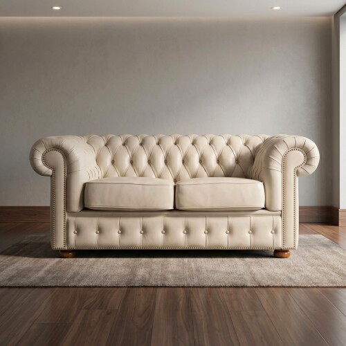 Sillón 100% Cuero - 2 Cuerpos - Chesterfield Arena