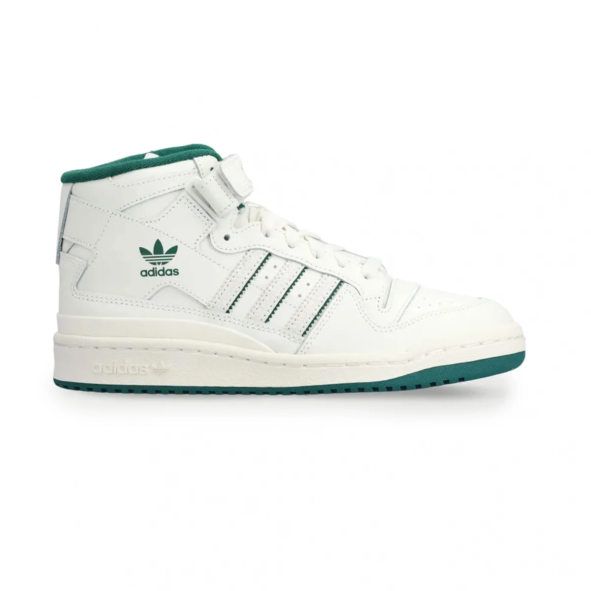adidas FORUM MID - cloud white/collegiate green/cloud white 