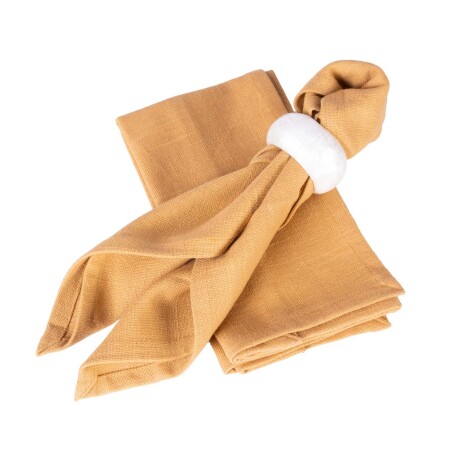 SET 2 SERVILLETAS LINO-Y-ALGODON AMARILLO ARCE MOSTAZA