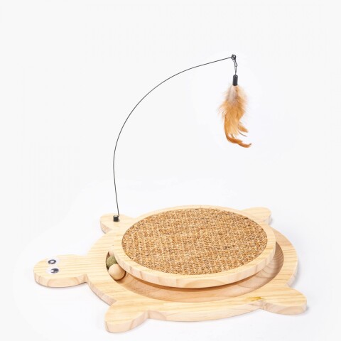 Juguete interactivo gatos madera y fibra de sisal Tortuga 35*32*30cm Juguete Interactivo Gatos Madera Y Fibra De Sisal Tortuga 35*32*30cm