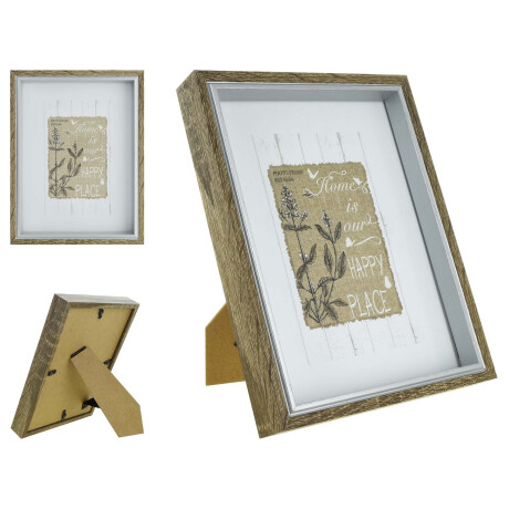 PORTARRETRATO MADERA BORDE INTERNO PLATEADO 22X27X5CM P/FOTO 15X20CM 23073 PORTARRETRATO MADERA BORDE INTERNO PLATEADO 22X27X5CM P/FOTO 15X20CM 23073