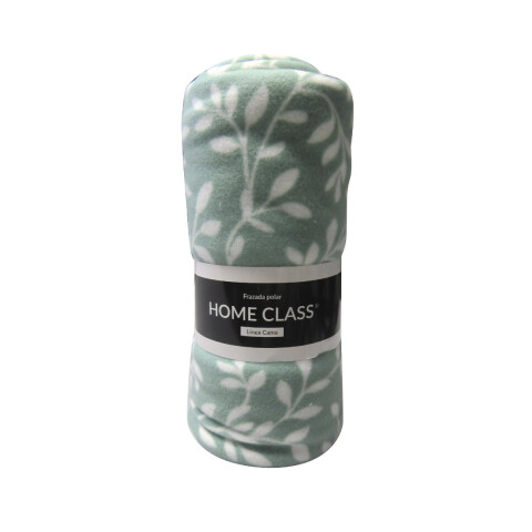 Frazada Polar 2 Plazas Home Class 200 x 240 cm Hojas Menta