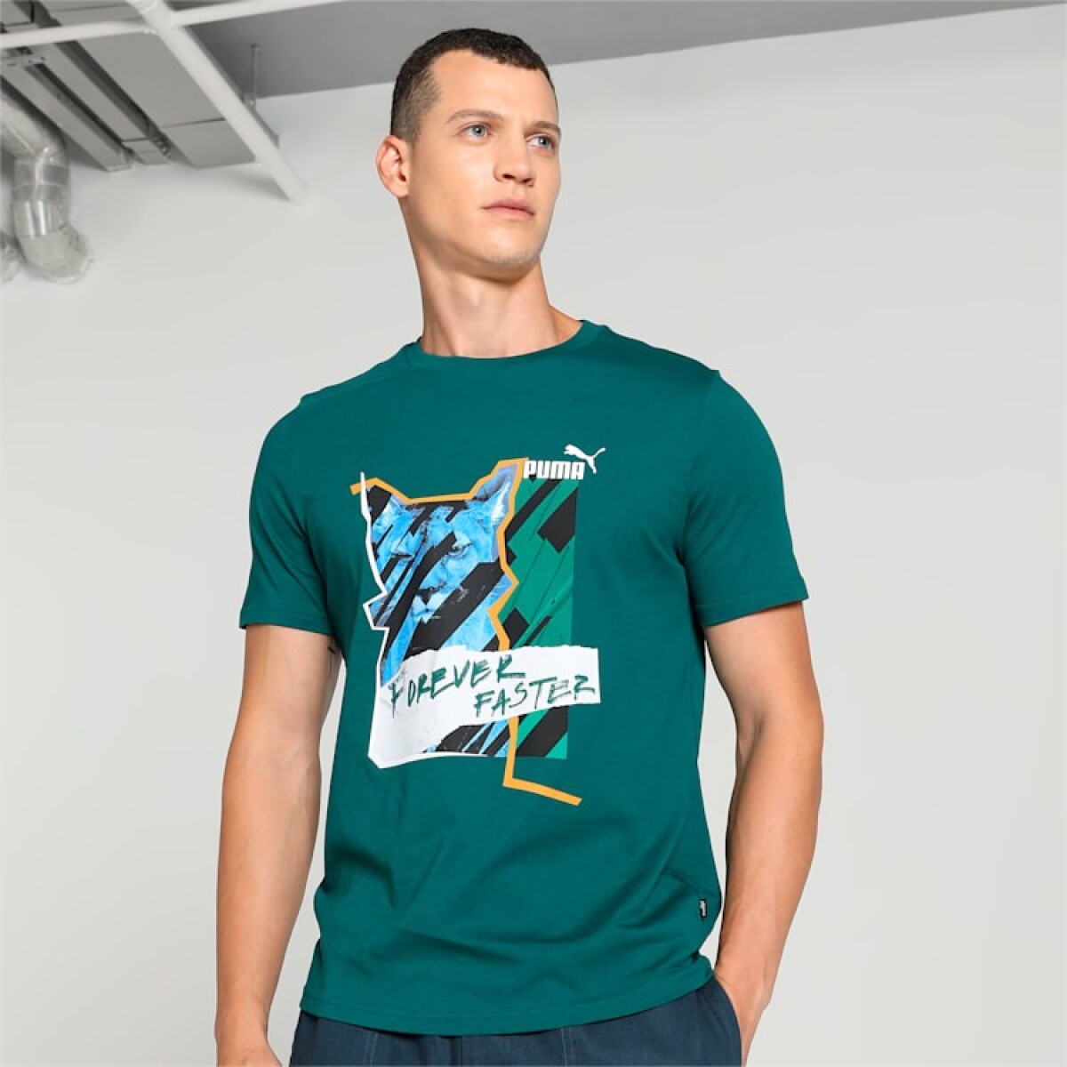 Remera de Hombre Puma Graphics Photoprint Puma - Verde 