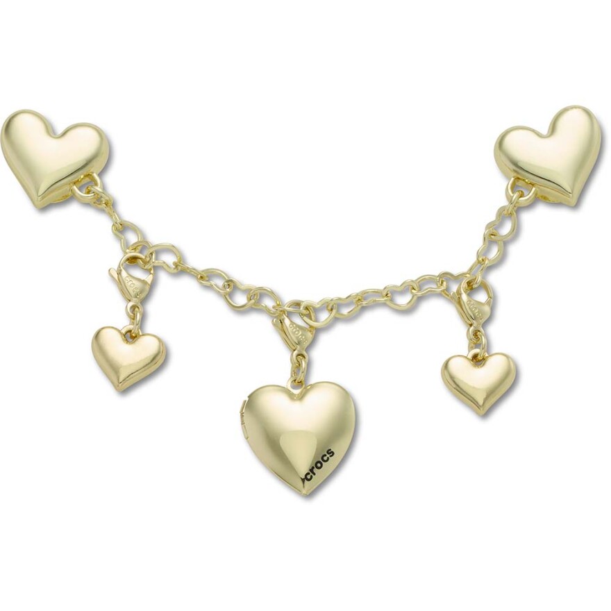 Jibbitz Gold Heart Chain Multicolor