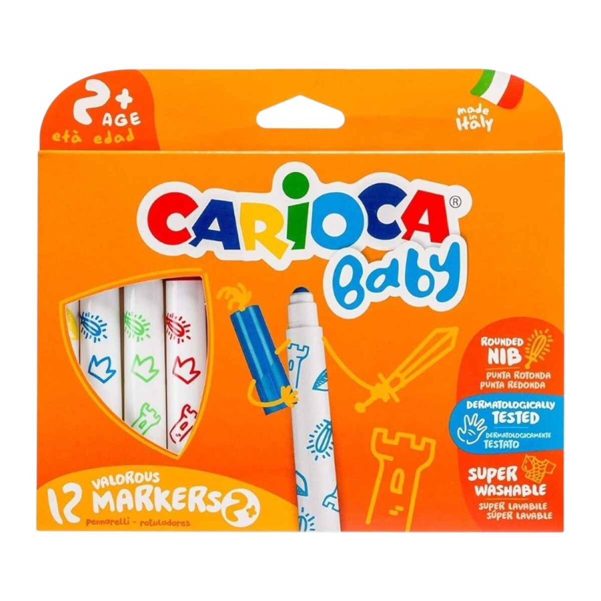Marcadores Gruesos Carioca Baby x12 