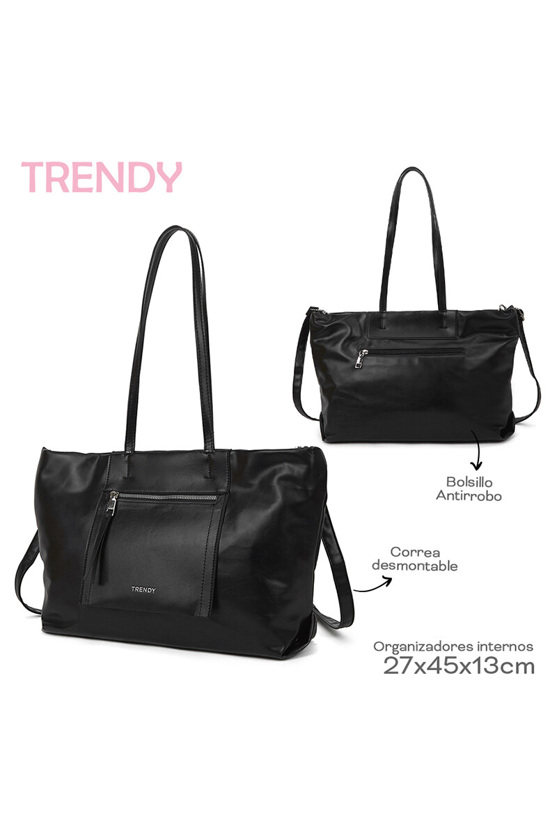 Bolso shopper Negro