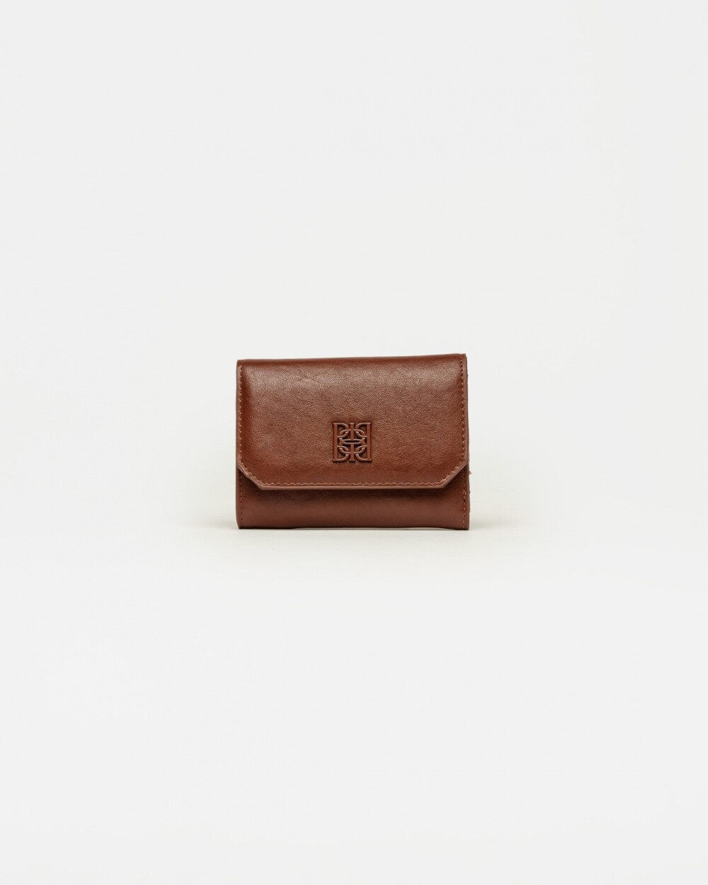 Billetera P&P en efecto cuero Tabaco