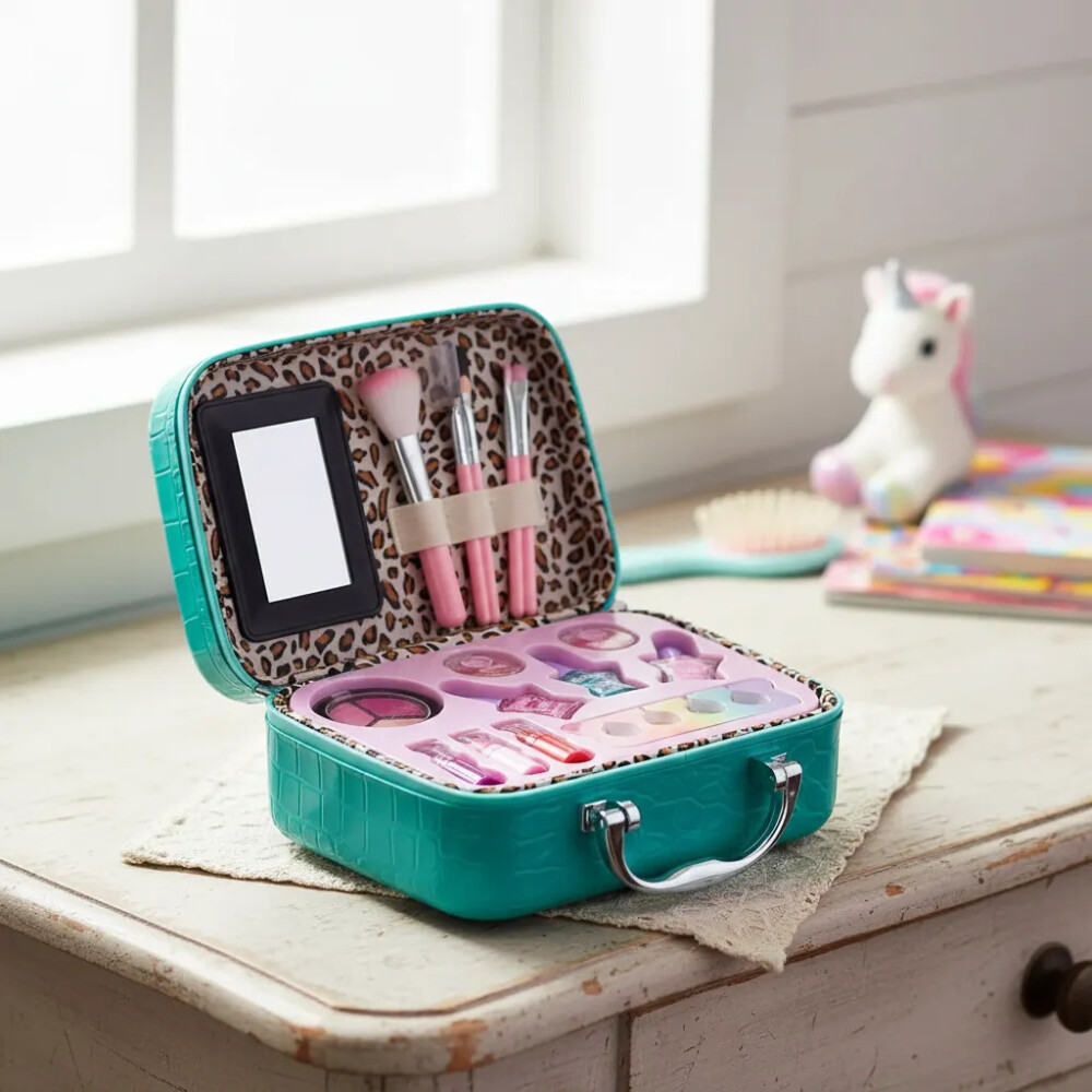 Valija de maquillajes con espejo y accesorios Valija de maquillajes con espejo y accesorios