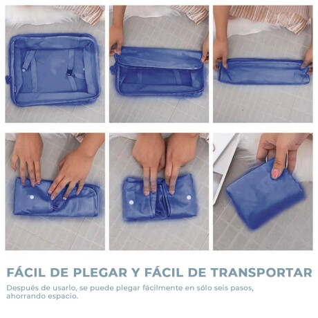 Set X8 Organizador De Viaje Valija Mochila Equipaje Azul