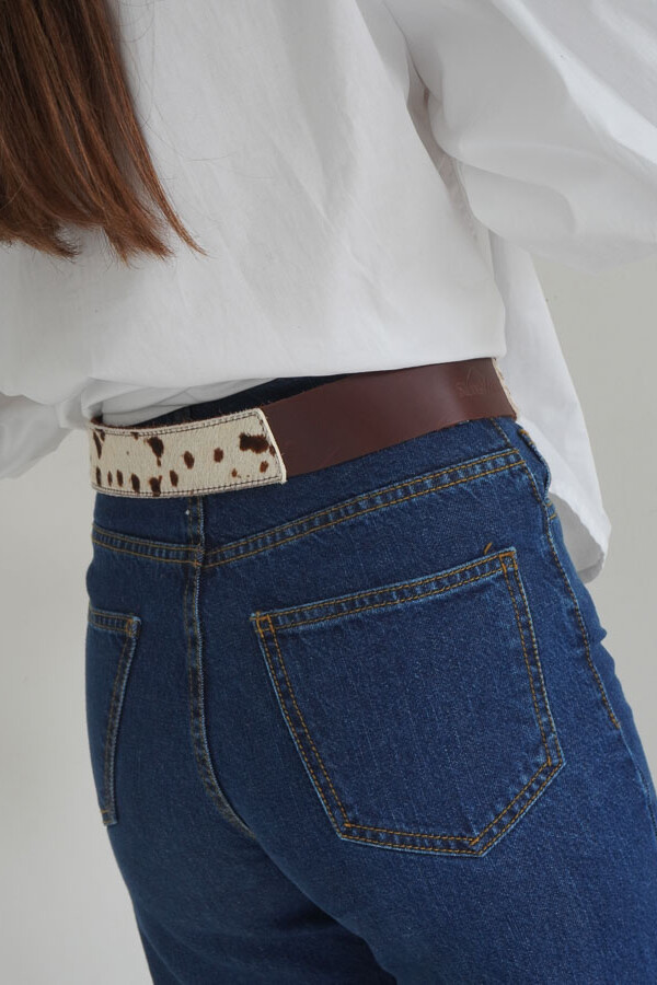 Print Belt Blanco / Plateado