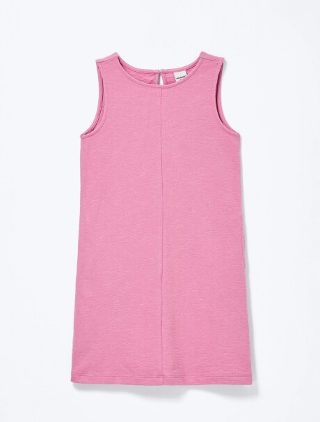 VESTIDO INFANTIL TEXTURIZADO ROSADO