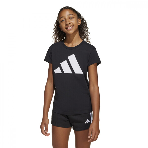 REMERA ADIDAS JG BL TEE 160 Niños JC9624 Negro-blanco