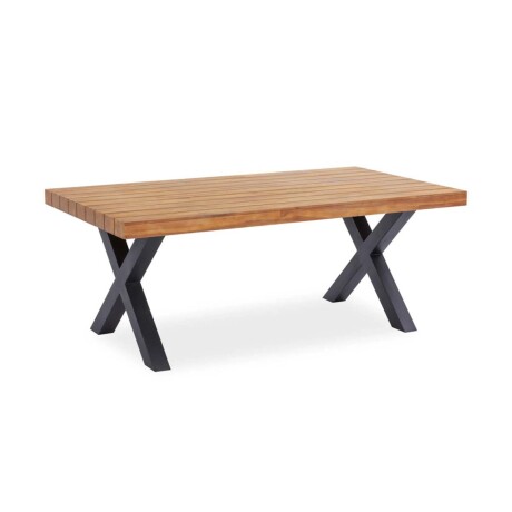 MESA COMEDOR ACERO-Y-MADERA NATURAL-BEIGE BERNA