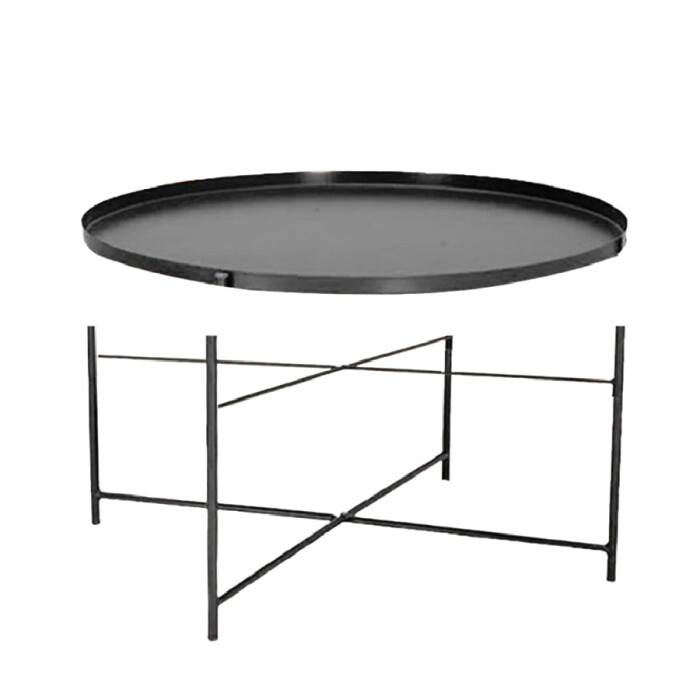 Mesa Baja Tray Grande Negro Matt | EN EXHIBICION