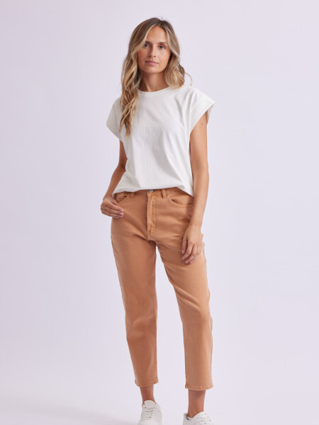 Pantalón Mom Fit Camel