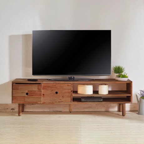 RACK DE LIVING PARA TV MADERA MARRON MONTANA WALNUT