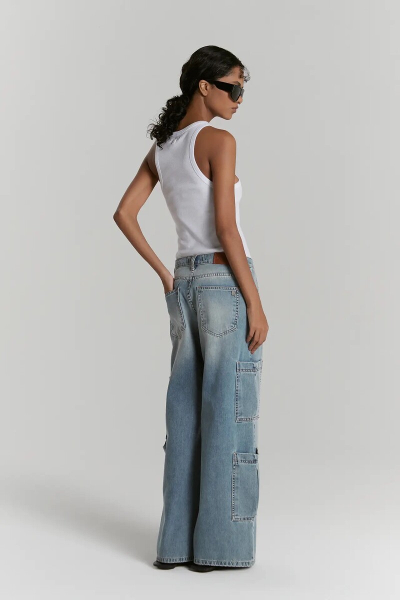 CARGO LOOSE BOOTCUT STONEHENGE Azul