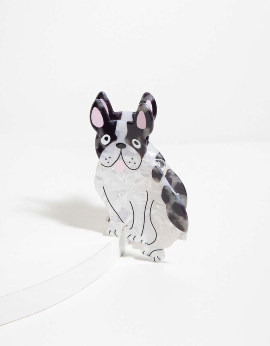 Broche De Perro Bulldog Francés - Combinacion Bicolor 