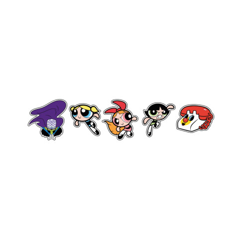Jibbitz Powerpuff Girls 5 Pack Multicolor