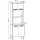 Mueble Duplo AMETISTA para Microondas y Horno 4 Puertas Color Nogueira Off White Mueble Duplo AMETISTA para Microondas y Horno 4 Puertas Color Nogueira Off White