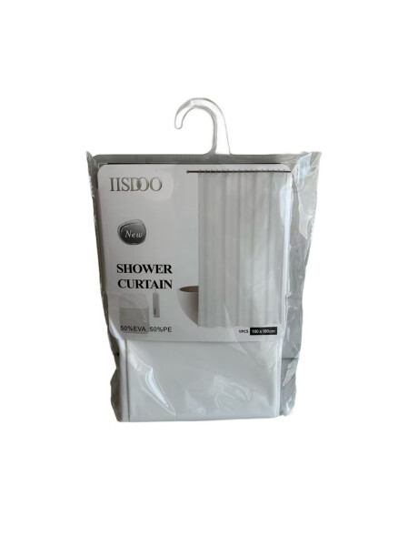 CORTINA DE BAÑO LISA C/GANCHOS 180x180CM BLANCO CORTINA DE BAÑO LISA C/GANCHOS 180x180CM BLANCO