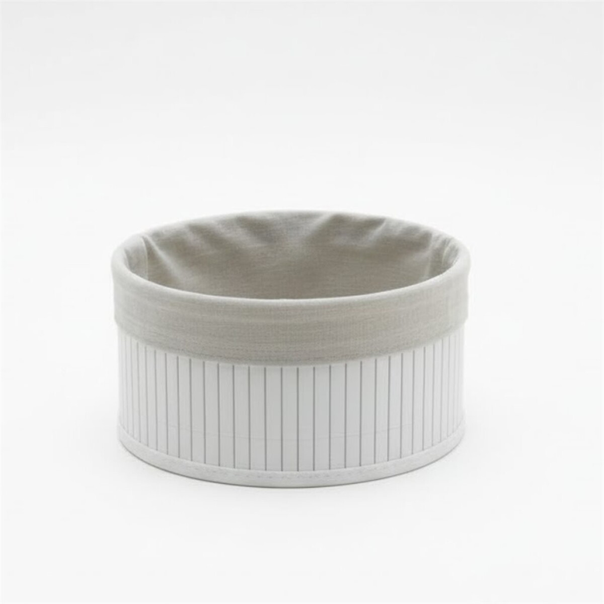 CESTO RED BAMBÚ FORRADO TELA 23X12CM BCO 