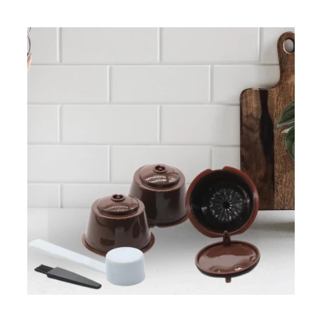 Pack X4 Cápsulas de Café Ecológicas Reutilizables 50ML MARRON