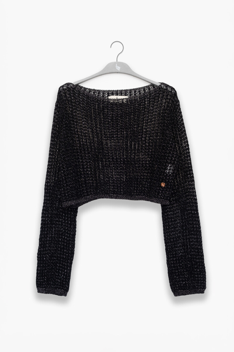 CROP SWEATER Black