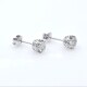 Caravanas oro 18k blanco y brillantes Caravanas oro 18k blanco y brillantes