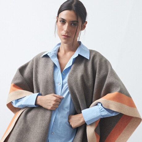PONCHO OUZO Gris Melange