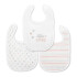 Set x3 baberos algodon LORELLI rosa