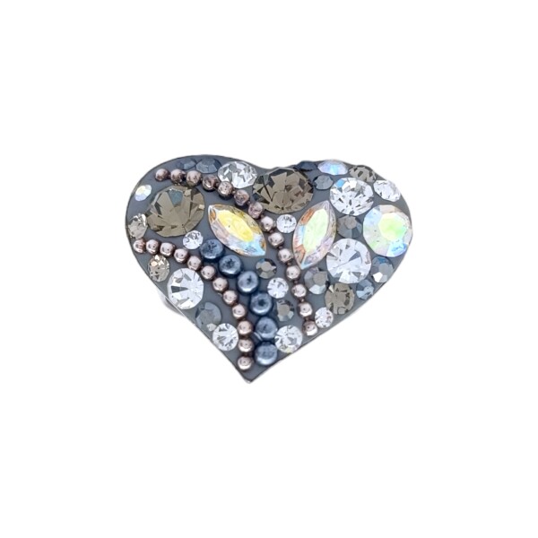 Anillo Corazón-Plata 925-Piedra Zirconia Varias-AN3242 conpiedra