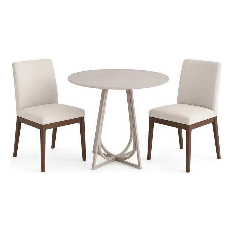 MESA COMEDOR REDONDA - TAPA DE MADERA Y PIE EN BLANCO OPACO - 70cms MESA COMEDOR REDONDA - TAPA DE MADERA Y PIE EN BLANCO OPACO - 70cms