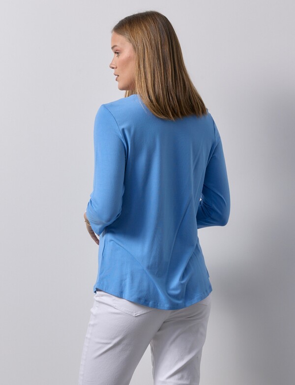 Remera Aros Metal CELESTE OSCURO