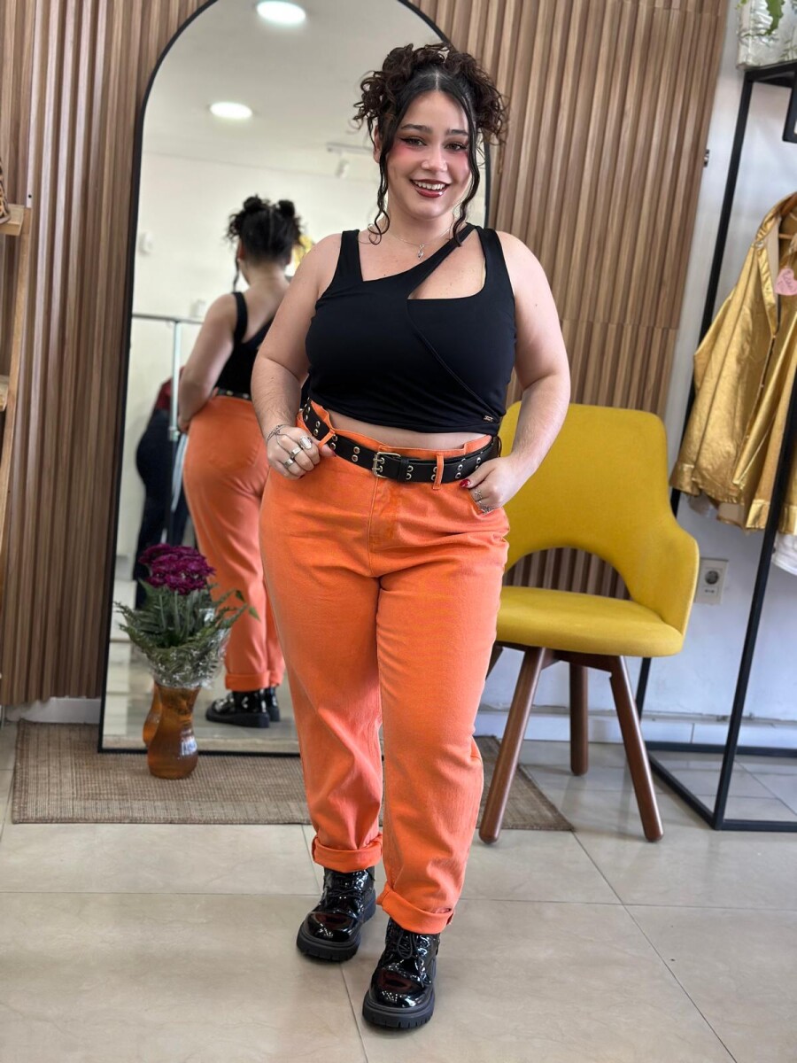 Jean Arcoiris Naranja