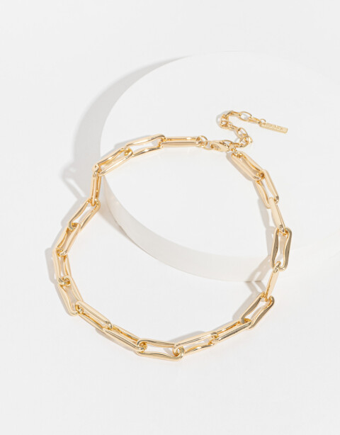 Collares Cortos Metal Collar Corto De Cadena - Dorado