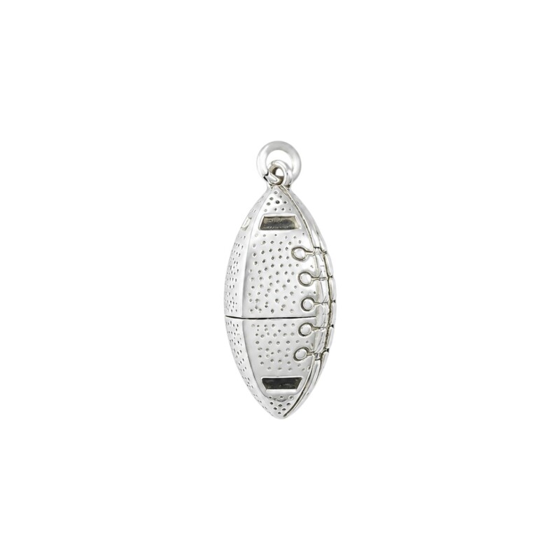 Dije Pelota de Rugby - Plata 925 - Sin Piedra CP6593 sinpiedra