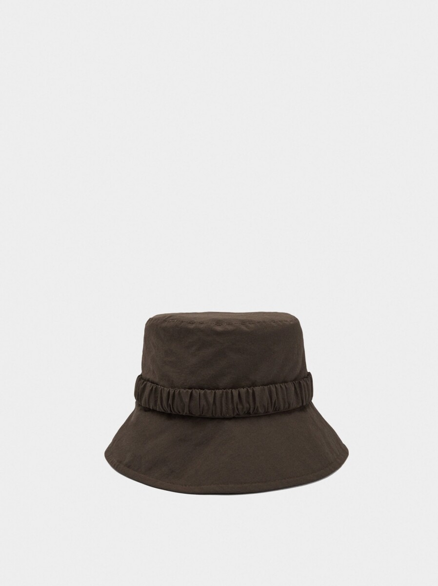 Sombrero Bucket De Nylon - marron 