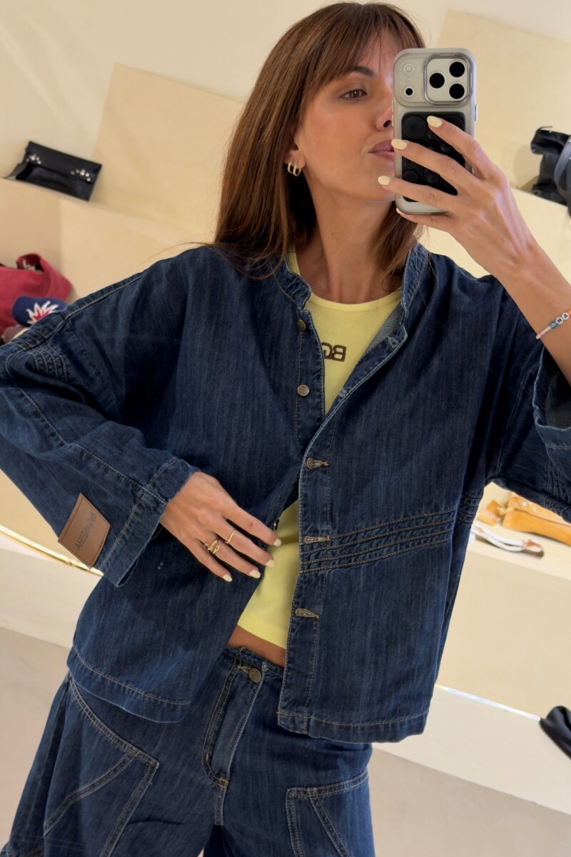 Camisa Mao Azul